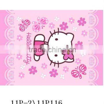 super soft hello kitty print coral fleece fabric