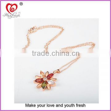 Fashion rose gold plating wedding couple necklace wedding gold necklace designs