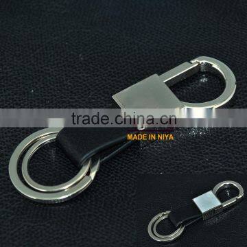 Custom keychain and custom metal keychain and leather keychain with 2 rings