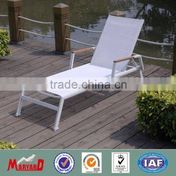 batyline mesh fabric white coated beach chair