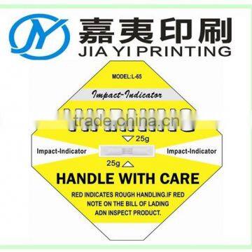 Shockwatch Label Impact Indicator Delivery Label Monitoring Shock Label