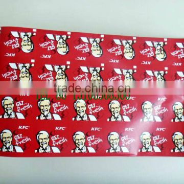 Food Grade KFC Al foil Wrapping Paper