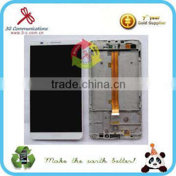 original lcd repair parts for mate 7 6.0'' display screen, touch digitizer with frame white or black for Huawei