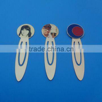 printing logo bookmark, flat metal paper clip, metal photo clip holder