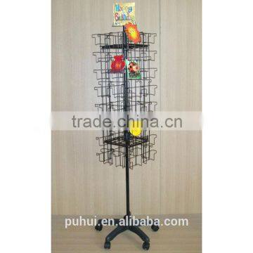 Metal Wire Rotating Floor Card Rack With SGS Certificate photo-6