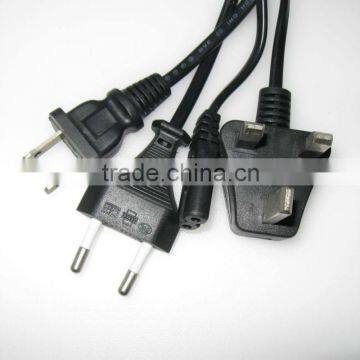 1.5m BS plug, 3 pin plug, 2pin plug