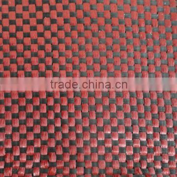 Provide black carbon fiber red kevlar fiber hybrid fabric for sale