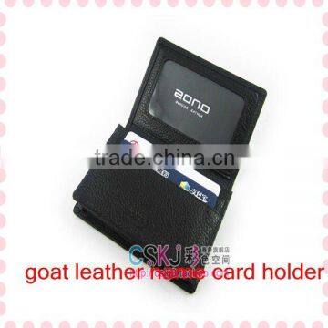 Leather Credit Card Holder Money ticket Clips