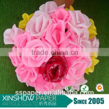 handmade flower wrapping crepe paper/ crepe paper/wrapping paper/wholesale decorative items