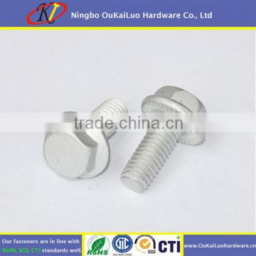 White Dacromet Hex Flange Bolt