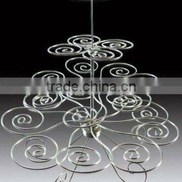 Stainless steel elegant Christmas tree wire wedding cake stand