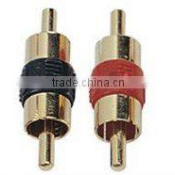 RCA male adaptor brass material gold plating rohs comliant