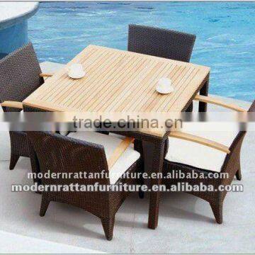 Hotsale Outdoor Plastic Wood Table And Chairs FCO-2073