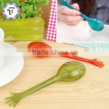 Funny help me plastic tea strainers mesh