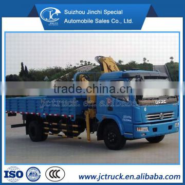 3.2 ton folding arm crane truck, knuckle boom truck mounted crane with Dongfeng (DFAC) for hot sale