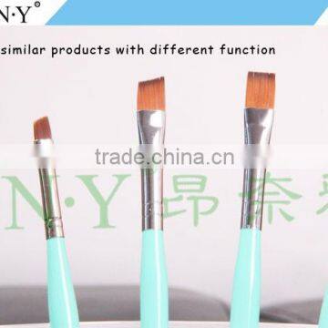 ANY Nail Art Gel Painting Wood Handle Flat Nail Art Gel Brush Nylon Hair photo-5