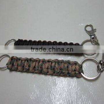 Top sale high-end custom survival paracord keychain