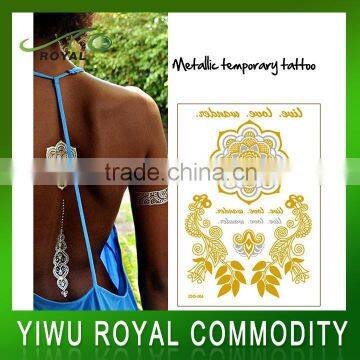 Popular Flash Temporary Jewelry Metallic Tattoo Sticker