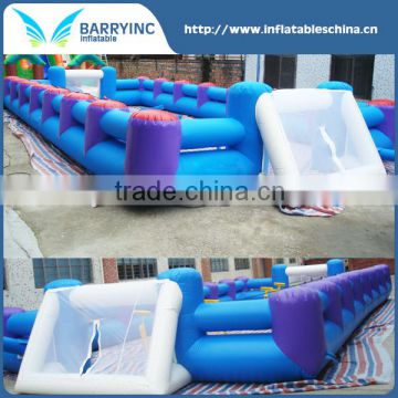 PVC blue inflatable football player / inflatable football field for sale