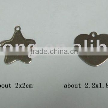 round shape,star shape heart shape metal tag