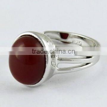 Charming !! Bezel Setting Red Onyx 925 Sterling Silver Ring, Indian Silver Jewelry Supplier, Exporter and Wholesaler photo-3