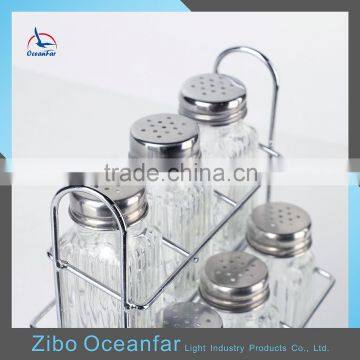 High Quality Mini Salt And Pepper Shaker Empty Glass Spice Jars Clear Condiment Set photo-2