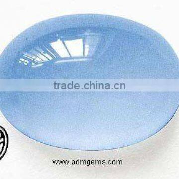 Blue Chalcedony 8x10mm Smooth Plain Oval Blue Chalcedony Plain Cab