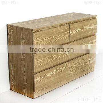 Oak Wooden Grain Melmained MDF Cheap Modern Large Simple Modern Used Chest of Drawers photo-2
