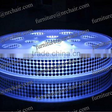 China factory acrylic led light up glow lazy susan dining turntable