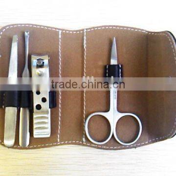 MRT-090 Pretty PU bag stainless steel 4pcs manicure set