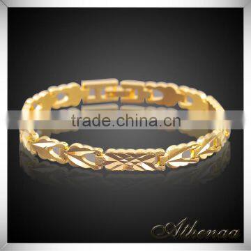 18k Real Gold Plated Custom Charm Bracelet for Women Two-tone Fashion bracelet