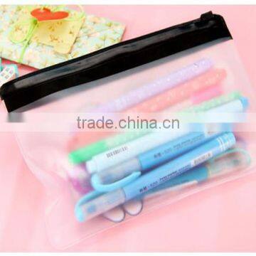 Wholesale Zipper Pencil Pouch With Pulls Logo,Custom Clear Plastic Zipper Pouch