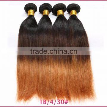 3 tone color ombre bundles 100% remy human hair extension