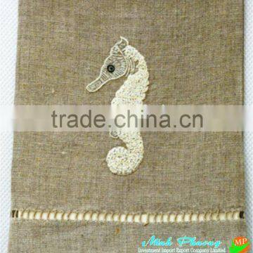 Towel sets 100% linen with embroidery