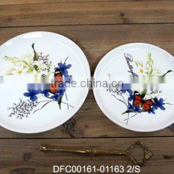 Elegant Party Used 2 Tiers of Ceramic Cake/ Candies/ Fruit Serving Plate