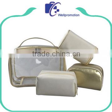 Wholesale 4 piece clear pvc cosmetic bag sets for travel                        
                                                                                Supplier's Choice