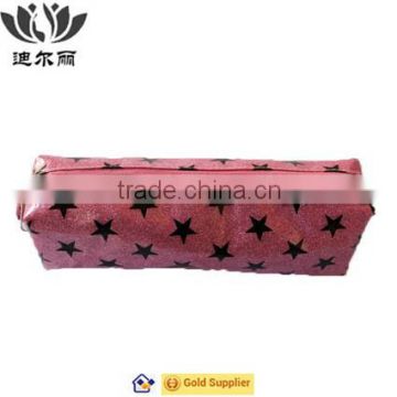 Shining pencil bag/pouch with star printed