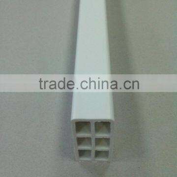 White PVC rectangular tube