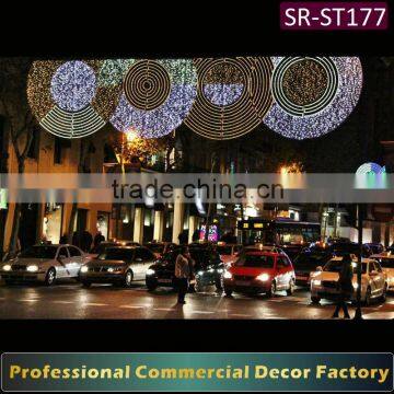 Customize commercial cross Street LED lighted lollipop skyline decoration