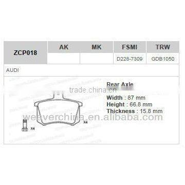 brake pads for AUDI