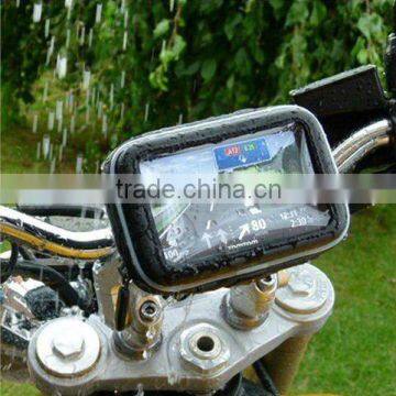 5 inch GPS and Smartphone Waterproof Hard case with Bicycle and Motorcycle Mount (Black) Vehicle Mounting