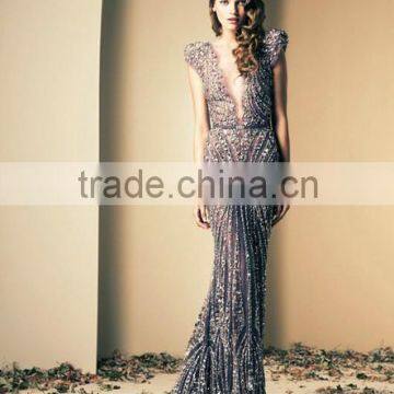 AR-39 High Level Elegant Beautiful Sexy Girl Dress Heavy Work Crystal Beading Prom Dress Mermaid 2016