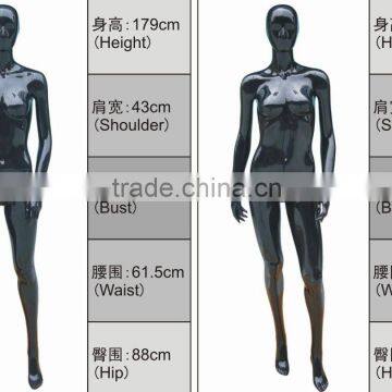 Wholesale Fiberglass Brand Custom Gun Black Chrome Hot Sex Perfect Girl Mannequins photo-3