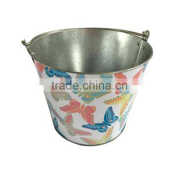 Promotional Customized metal ice buckets Galvanized iron ice buckets