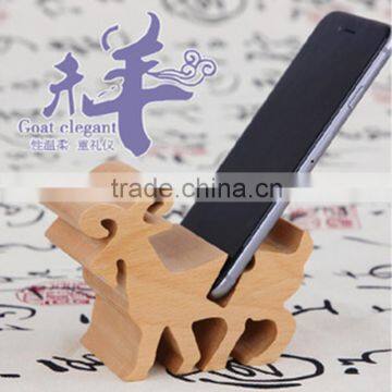 OCASE 12 Chinese Zodiac Signs Phone Holder Natural Beech Wood Tablet for iPad Stand