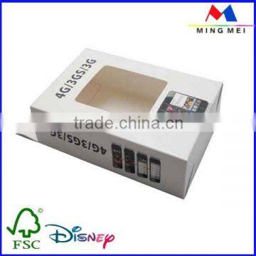 Phone Case ,earphone ,speaker Packing Small Paper Card Box With Clear Window