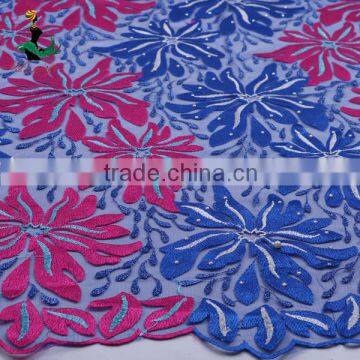 2016 Haniye African Latest Embroidery Tulle Lace Fabric Nigeria French Net Lace Fabric for Dresses/NYN69 photo-5