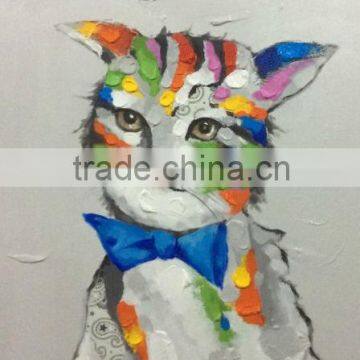 abstract cat oil painting