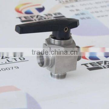 stainless steel male thread tee ball valve