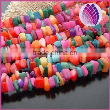 9-16mm colorful natural dyed shell chip beads